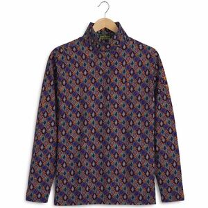 Eddie Bauer Vintage Multicolor Geometric Mock Neck Top Large